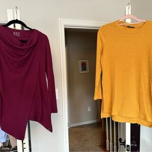 Women's Burgundy Mustad Sweater SET OF 2